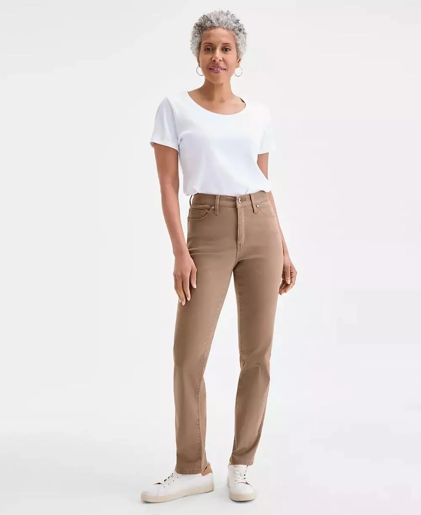 Style & Co Plus Size High-Rise Straight-Leg Pants, Exclusively at Macy's 1