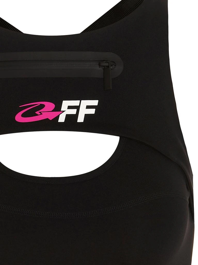 Off-White Off-White For Run Logo Printed Cut-Out Sports Bra 3