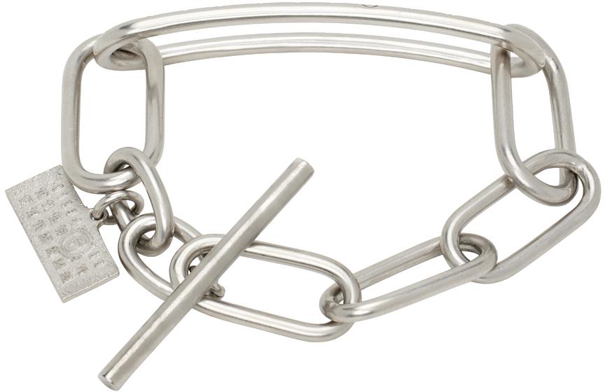 専門ショップ MM6 Maison JEWELRY - 2-M Bracelet Elongated Silver Margiela アクセサリー