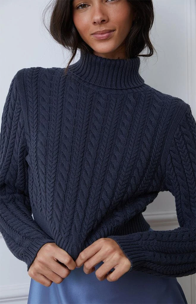 LA Hearts Bailey Cable Knit Cropped Sweater 2