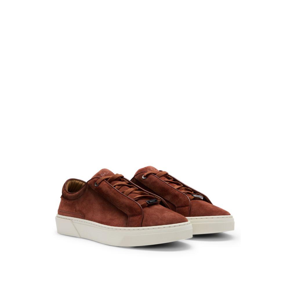 BOSS ボス Gary スニーカー BOSS - Gary leather low-top trainers with branded lace loop