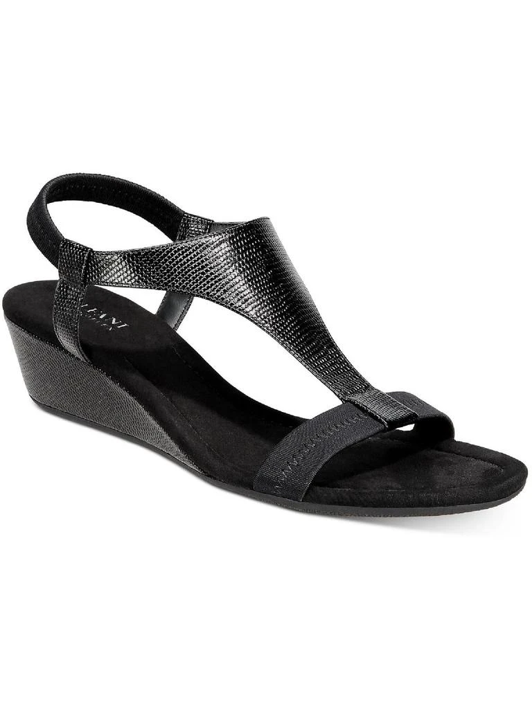 Alfani Vacanza Womens Faux Leather Wedge Sandals 5