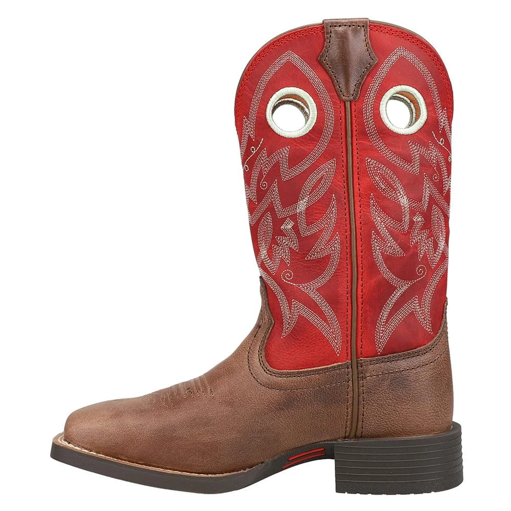 Justin Boots Liberty Water Buffalo Embroidery 11 Inch Wide Square Toe Cowboy Boots 3
