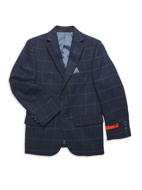 Tallia Boy's Windowpane Check Blazer 1