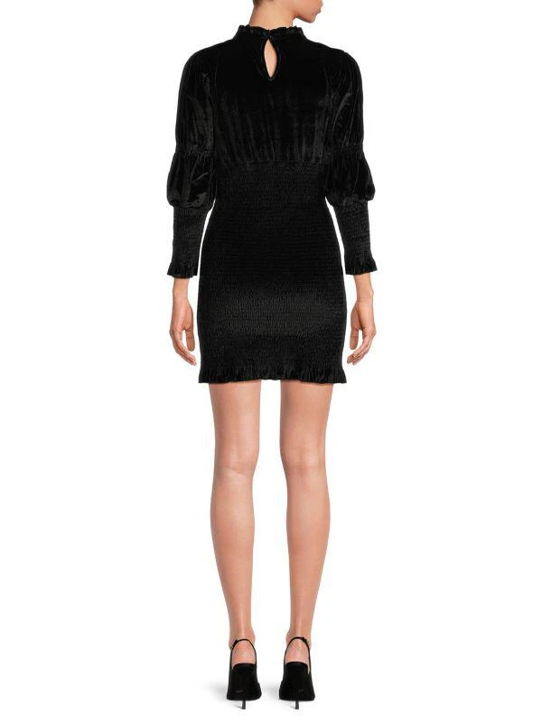 French Connection Sula Shirred Velvet Sheath Dress 2