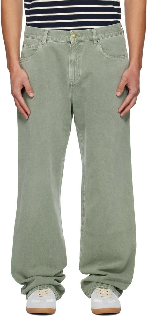 Balmain Khaki Loose Jeans 1