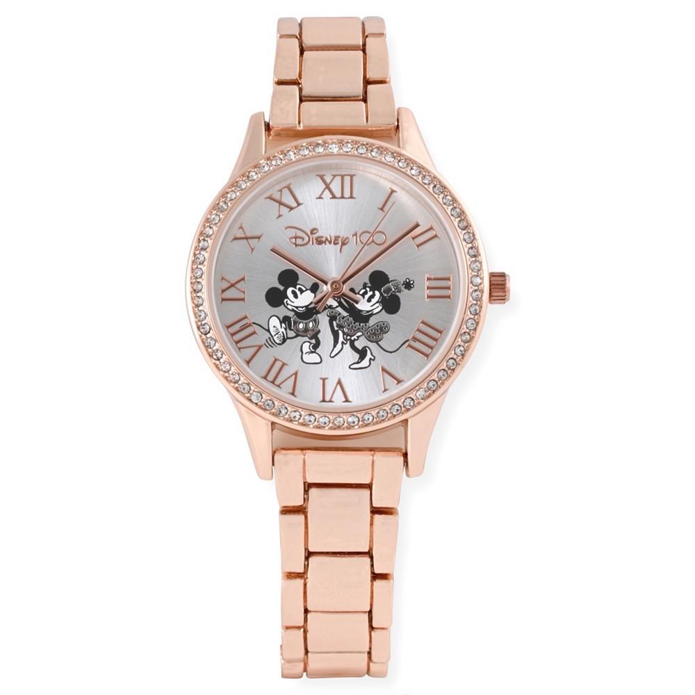 Accutime Unisex Disney 100th Anniversary Analog Rose Gold-Tone Alloy Watch