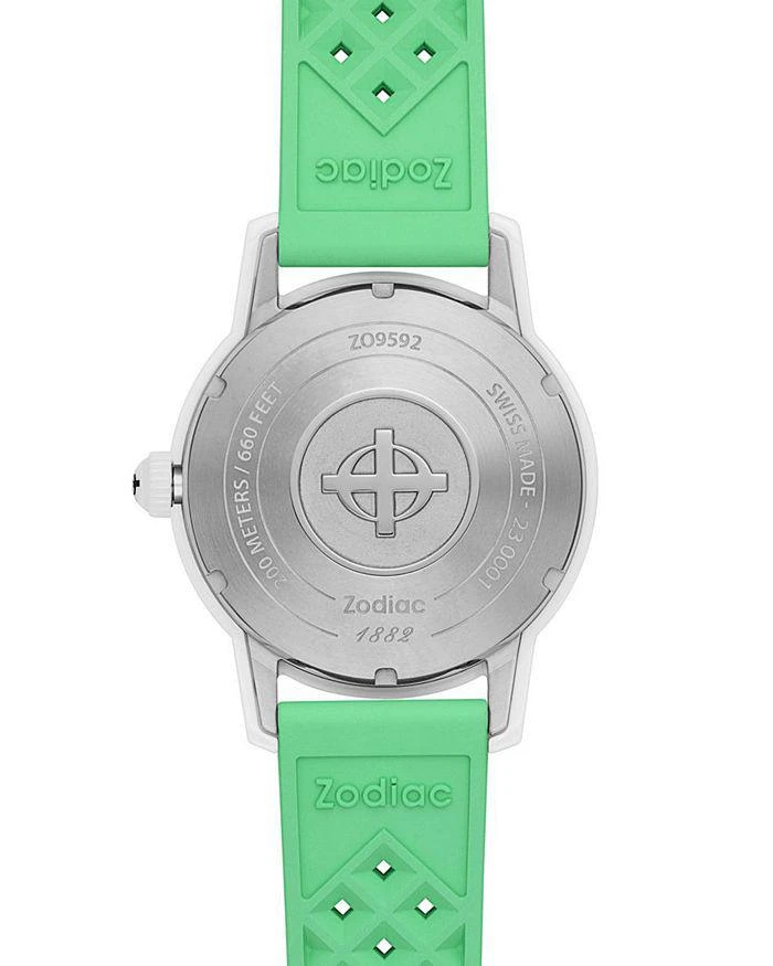 ZODIAC Ceramic Compression Diver Automatic Rubber Strap Watch, 41mm 6