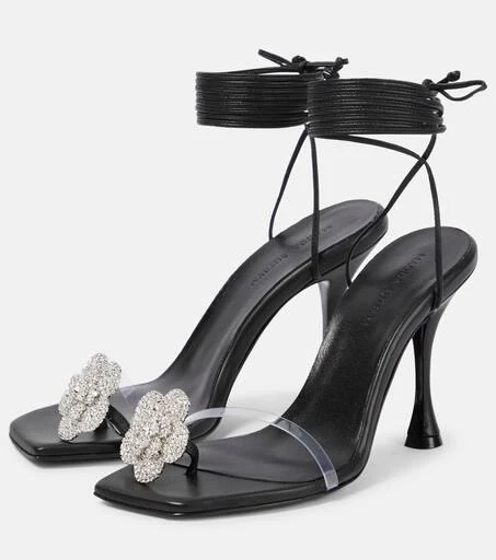 Magda Butrym Embellished leather and PVC sandals 5