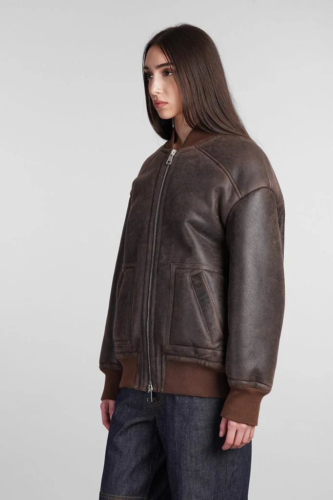 BLANCHA Bomber In Brown Leather 4