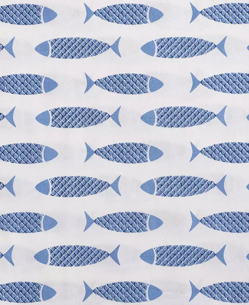 Nautica Woodblock Fish Percale 3-Pc. Duvet Cover Set 4