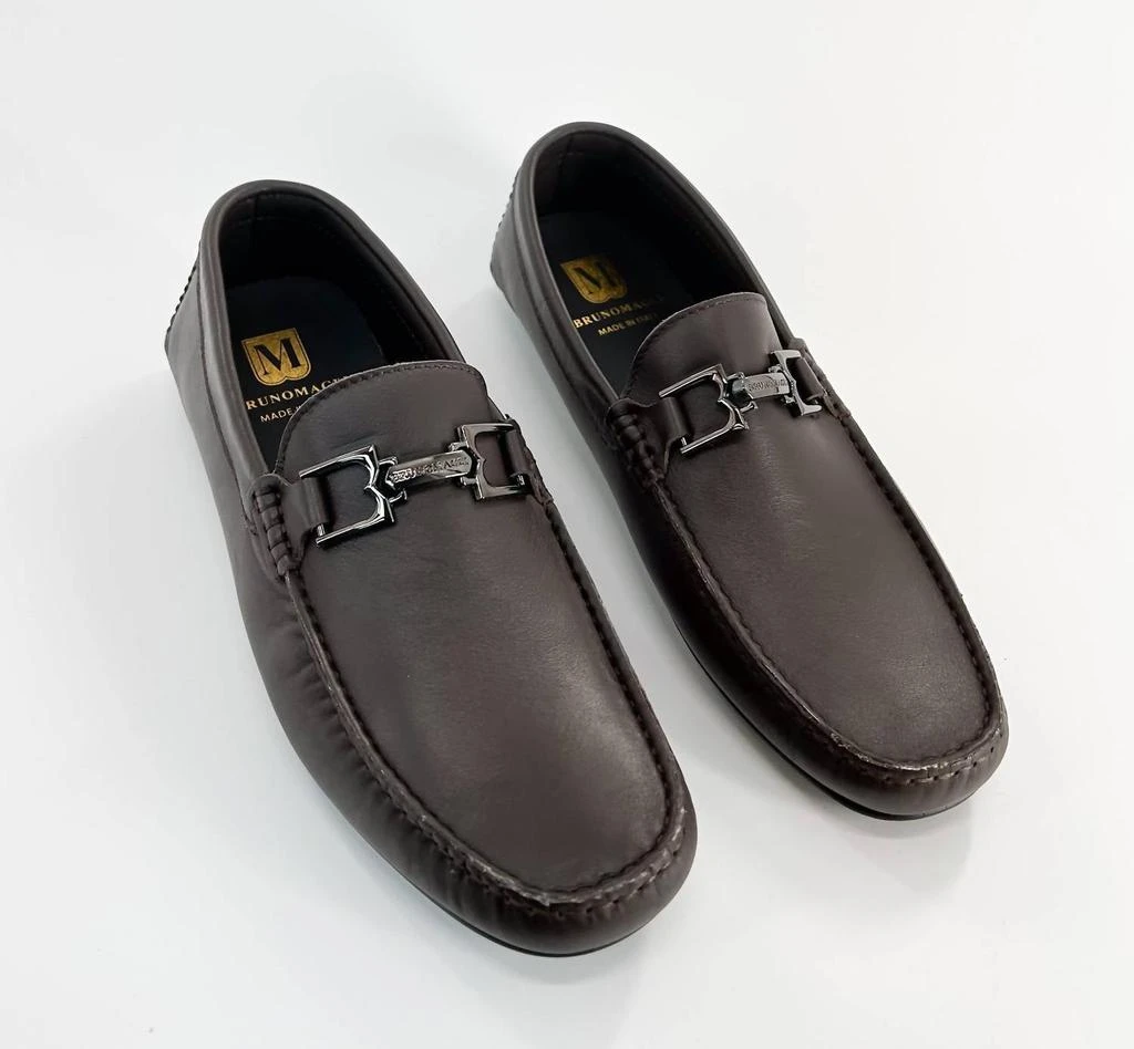 Bruno Magli Xavier Black Leather Driver Loafers Xavier Leather Bit Driving Loafers – On Sale Now with Up to  main image 4