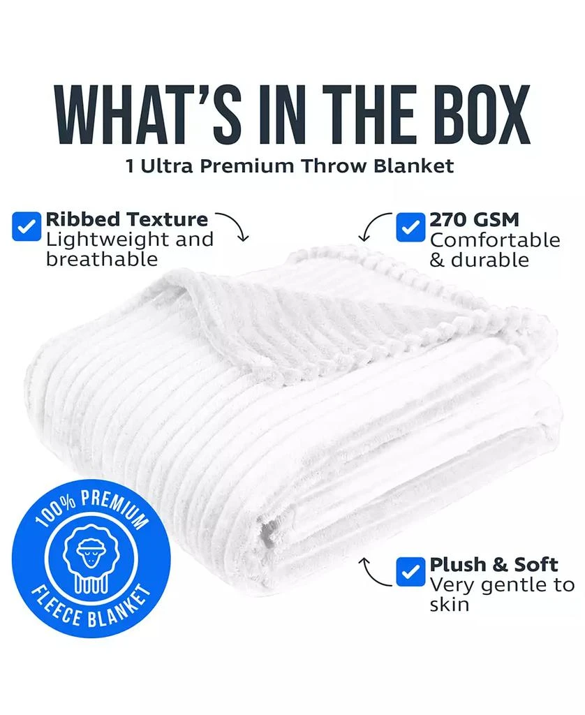Macy's Cut Plush Lightweight Super Soft Luxury Bed Throw, 50" x 60" 7