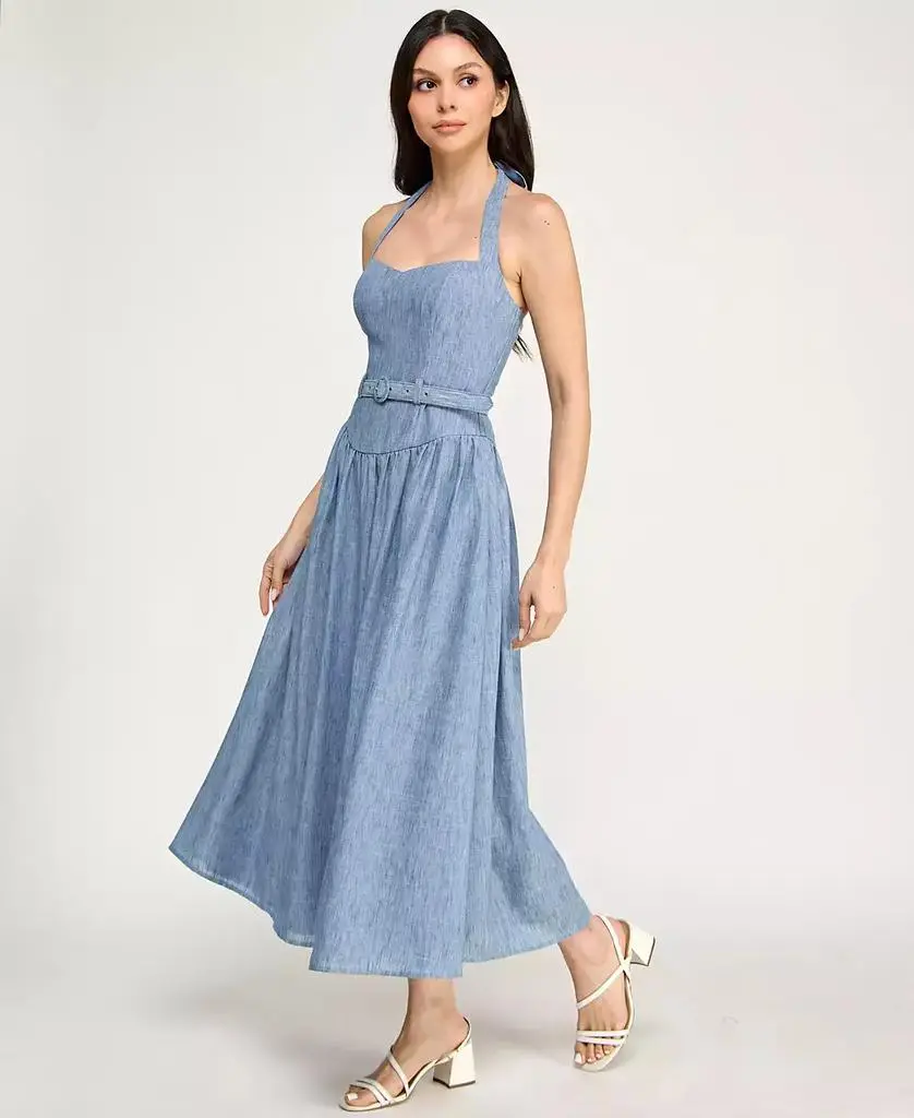 ROW A Juniors' Sweetheart Neck Fit & Flare Midi Dress 7