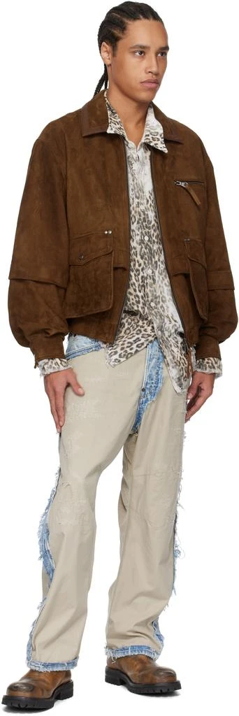 ANDERSSON BELL Brown Mikoos Suede Bomber Jacket 4