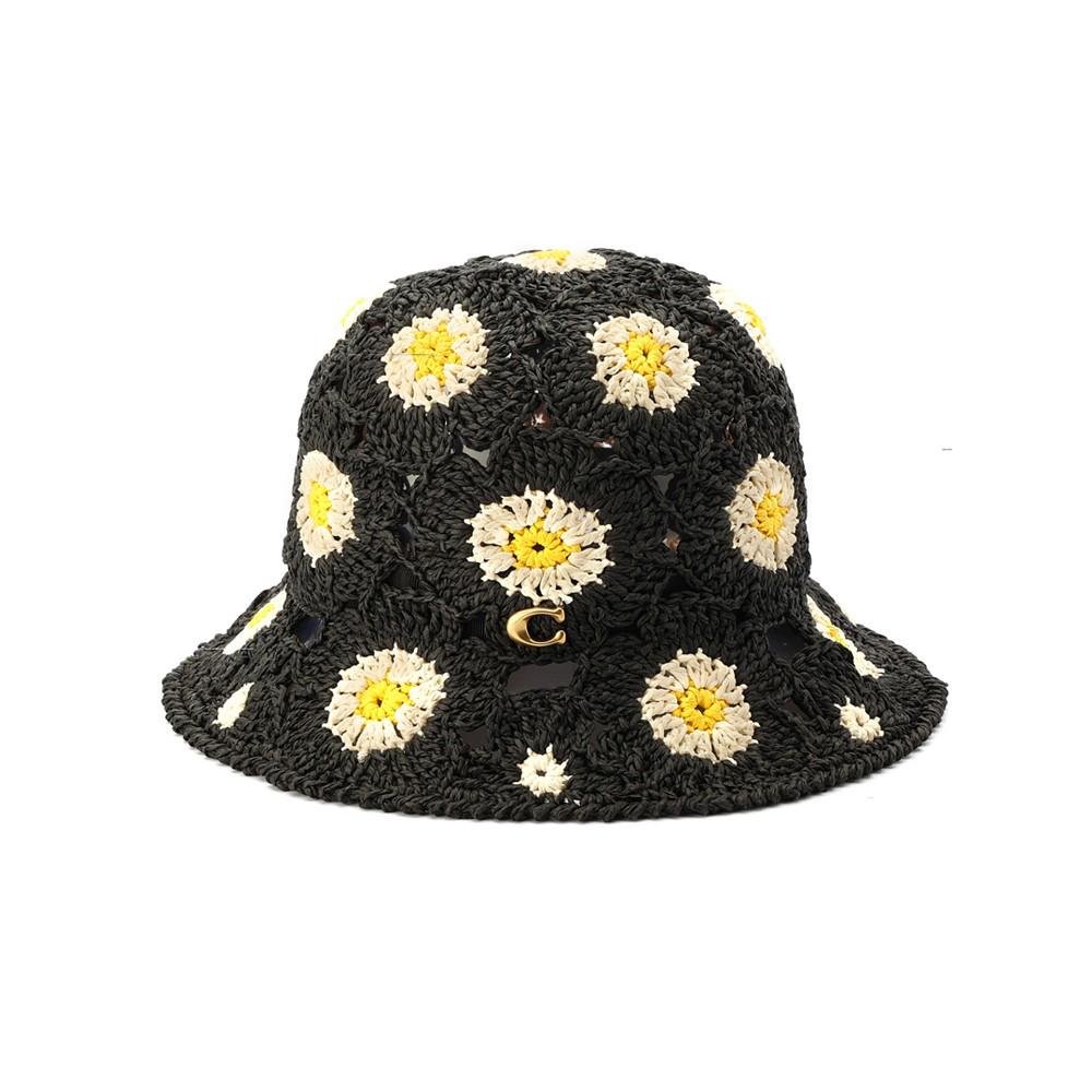 COACH Women's Daisy Crochet Bucket Hat