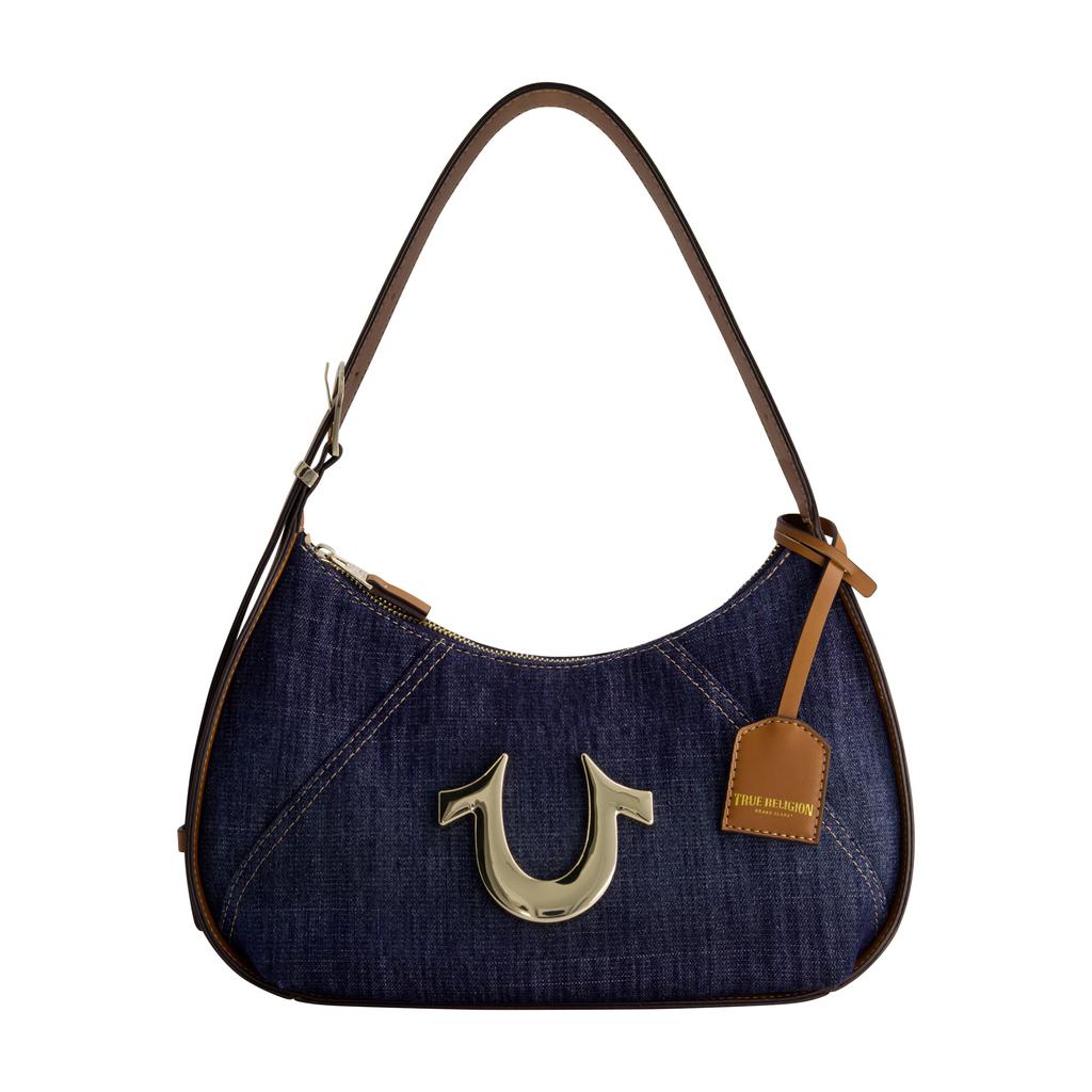True Religion Metal Horseshoe Denim Hobo
