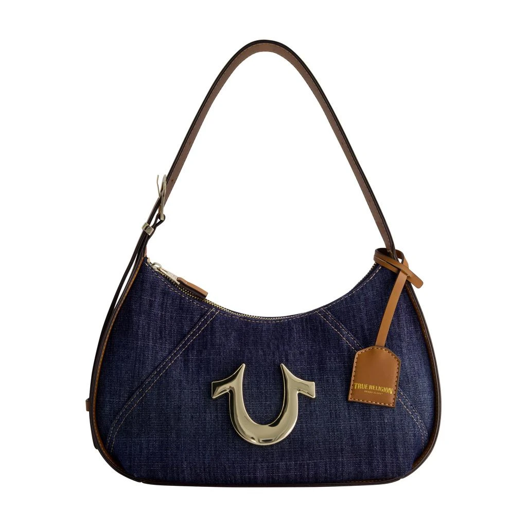 True Religion Metal Horseshoe Denim Hobo 1