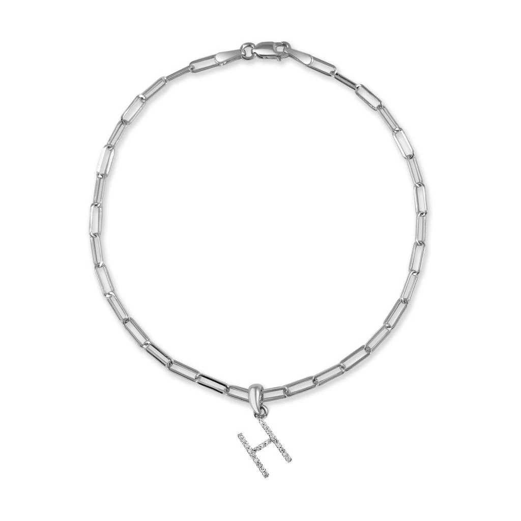 Sabrina Designs 14k White Gold & Diamond Initial Link Bracelet 18