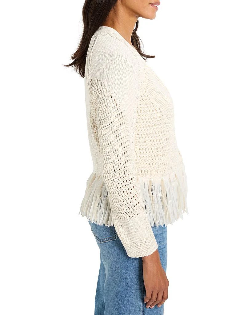 NIC+ZOE Tape Fringe Cardigan Sweater 4