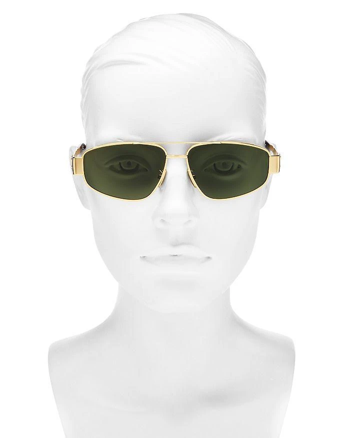 Celine Metal Triomphe Pilot Sunglasses, 57mm 4