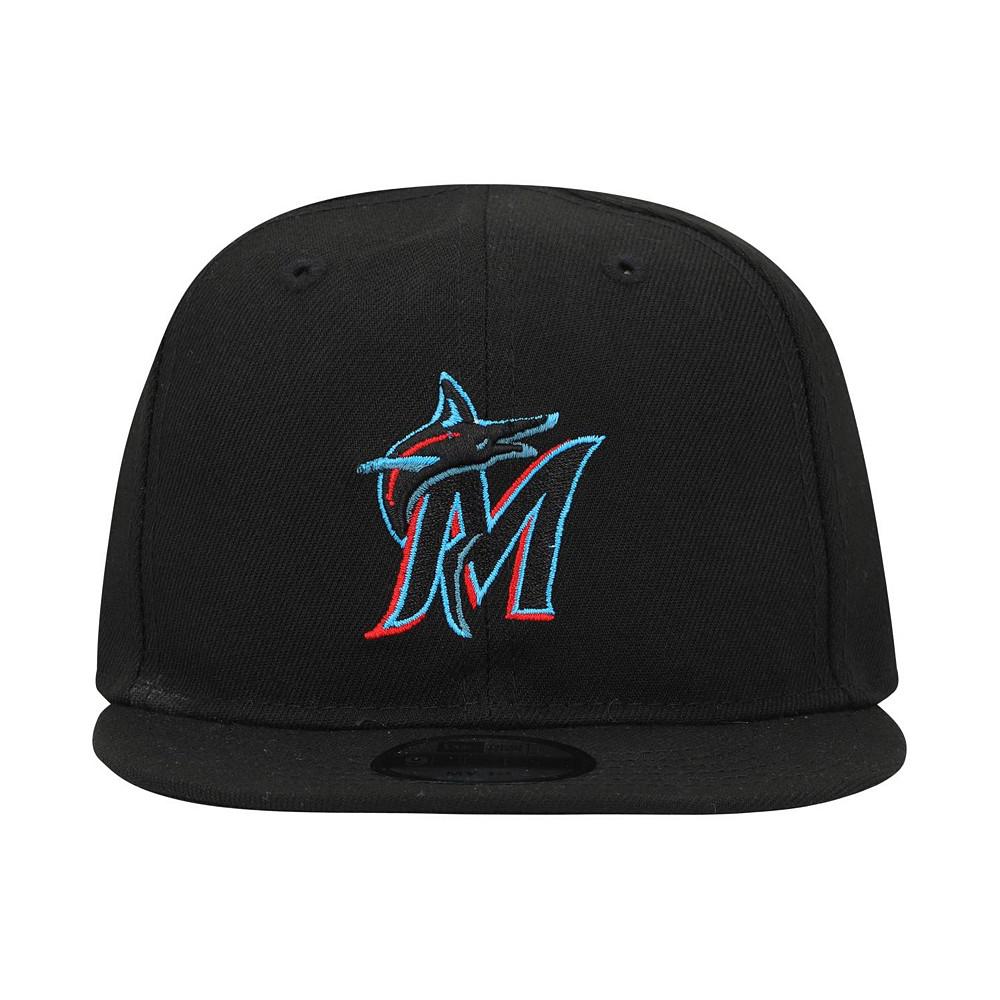 New Era Infant Boys and Girls Black Miami Marlins My First 9FIFTY Adjustable Hat