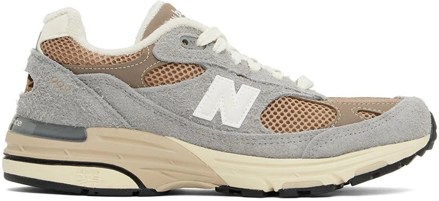 New Balance Grey & Brown 'Made in USA' 993 Sneakers 1