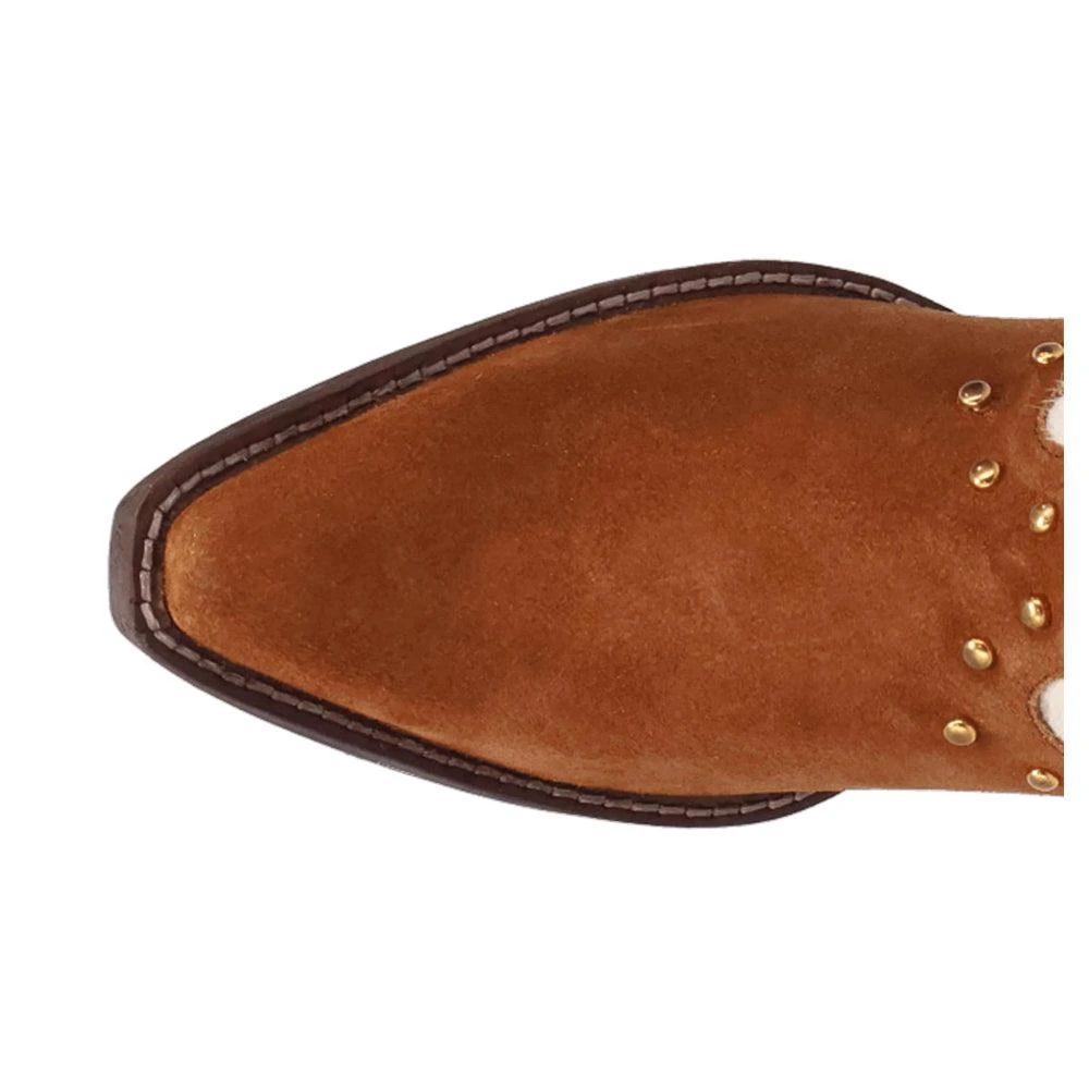 Dingo Rodeo Queen Embroidered Studded Snip Toe Cowboy Booties 4