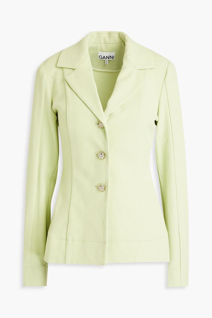 アウターその他 GANNI Woman Blazer Green F7593 484 Ganni Outlet: blazer in organic cotton - Green | Ganni
