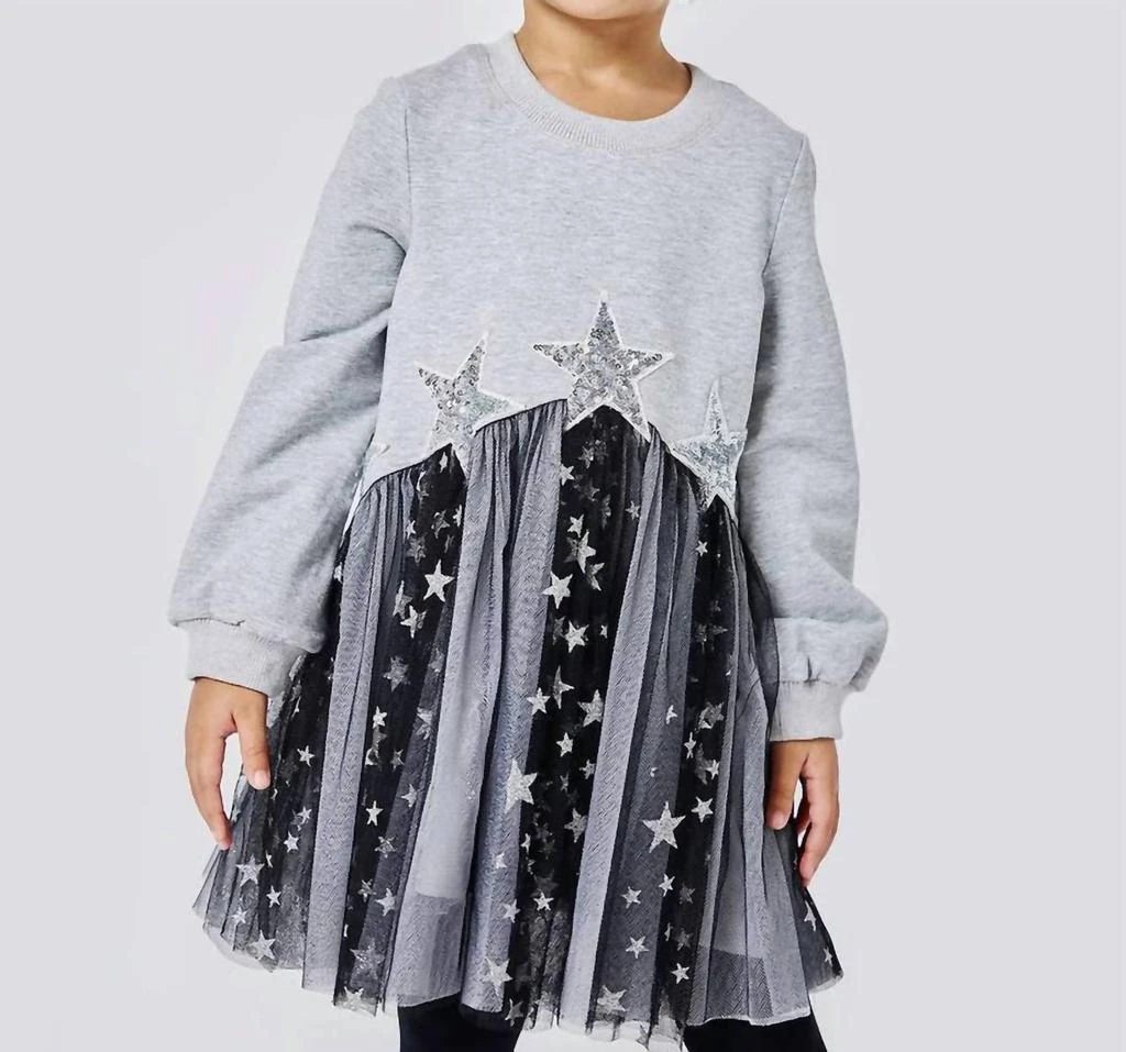 Baby Sara Baby Sara - Girls Star Tutu Sweatshirt Dress