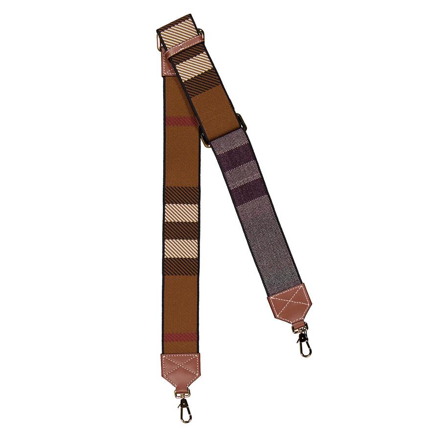 Check Pattern Adjustable Leather Strap – On Sale Now with Up