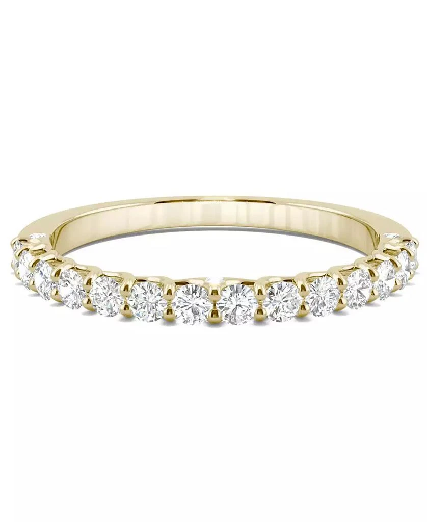 Charles & Colvard Moissanite Wedding Band (3/8 ct. t.w. DEW) in 14k White, Yellow or Rose Gold 3