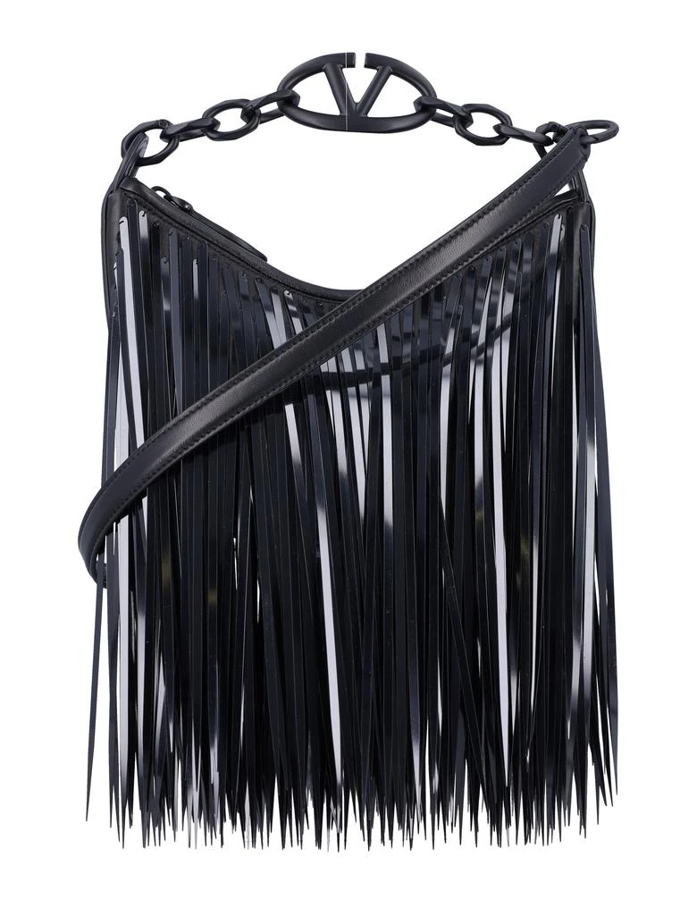 Valentino VLOGO MOON MINI HOBO BAG WITH SEQUIN FRINGES 1
