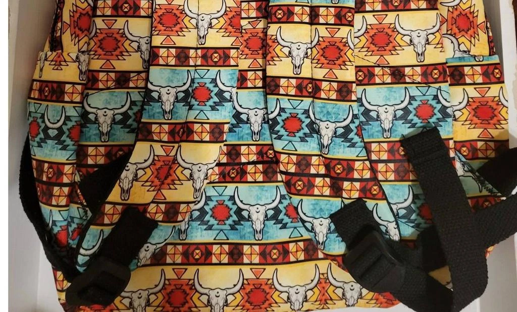 Montana West Montana West - Bull Skull Aztec Western Backpack 2