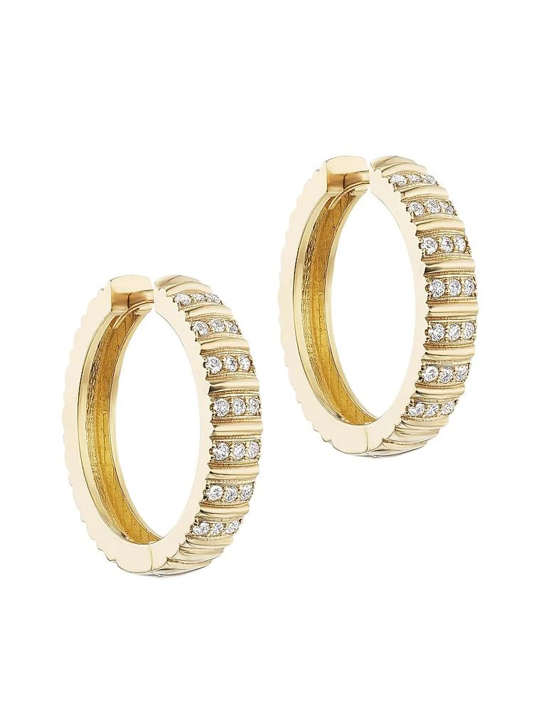 Marlo Laz Desert Rising Juli 14K Yellow Gold & 0.26 TCW Diamond Hoop Earrings 1