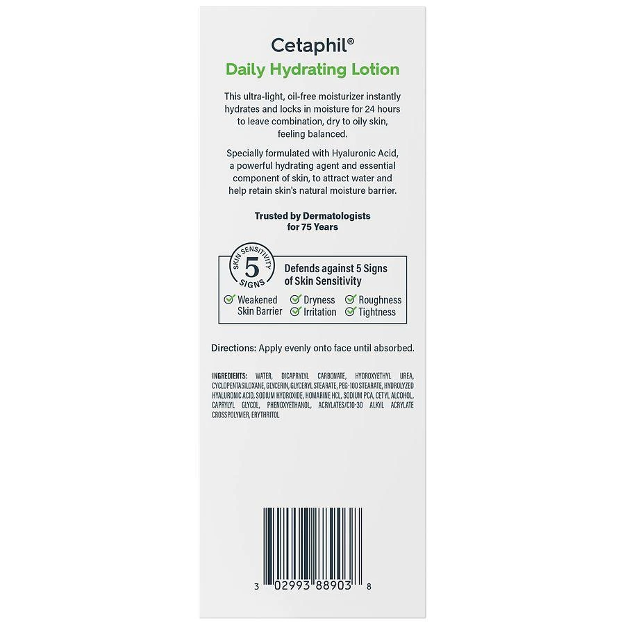 Cetaphil Daily Hydrating Lotion Unscented 6
