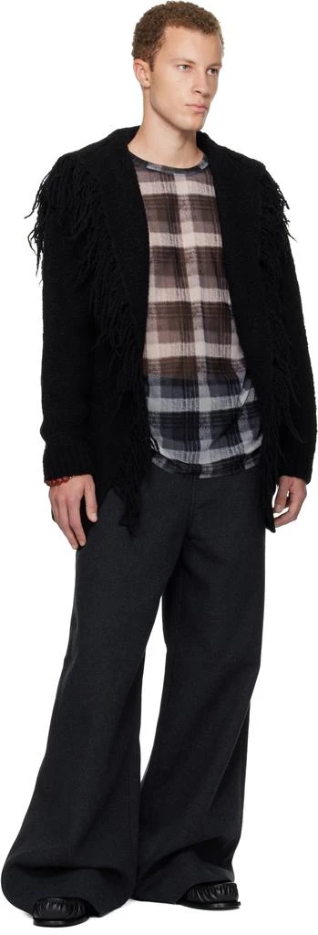 Dries Van Noten Black Fringed Cardigan 4