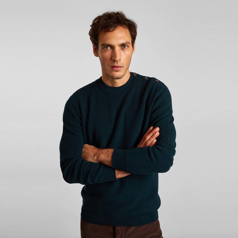 L'Exception Paris Sailor sweater in extra-fine merino wool  Vert sapin L'EXCEPTION PARIS