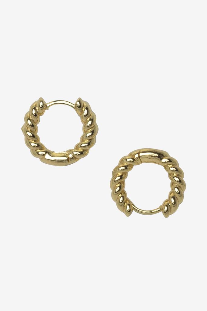 Los Angeles Apparel JWL101 - Roped Hoop Earrings