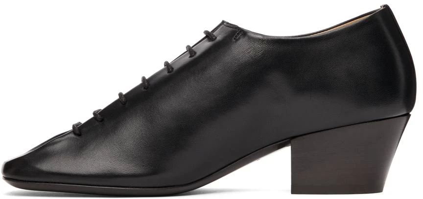 Lemaire Black Lace-Up Heel Derbys 3