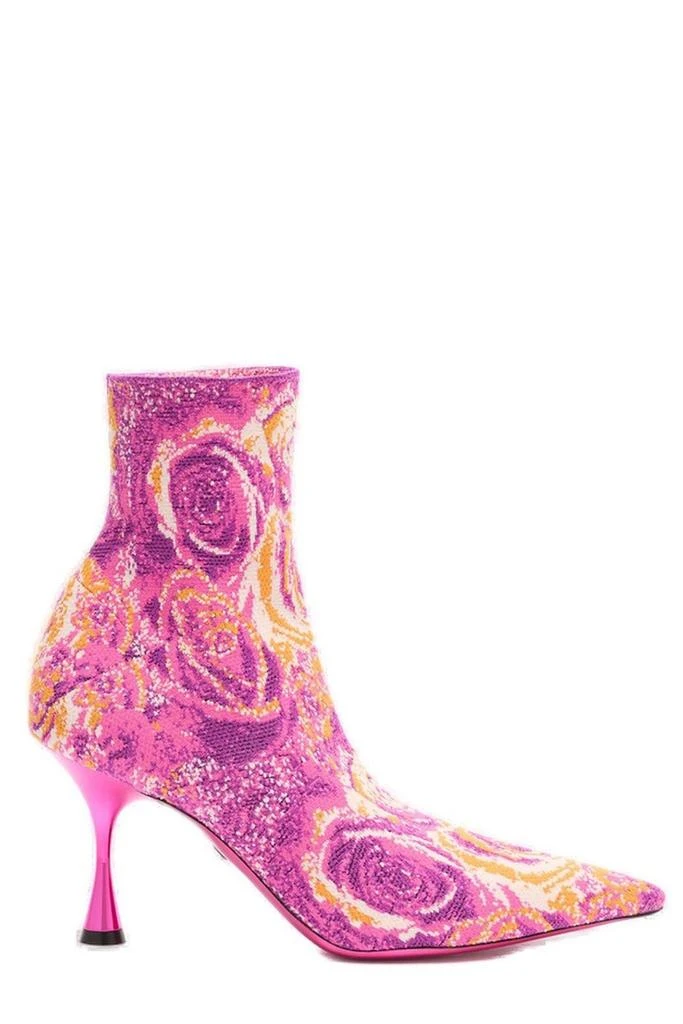 Roberto Cavalli Roberto Cavalli Rose Inlay Sock Ankle Boots 1