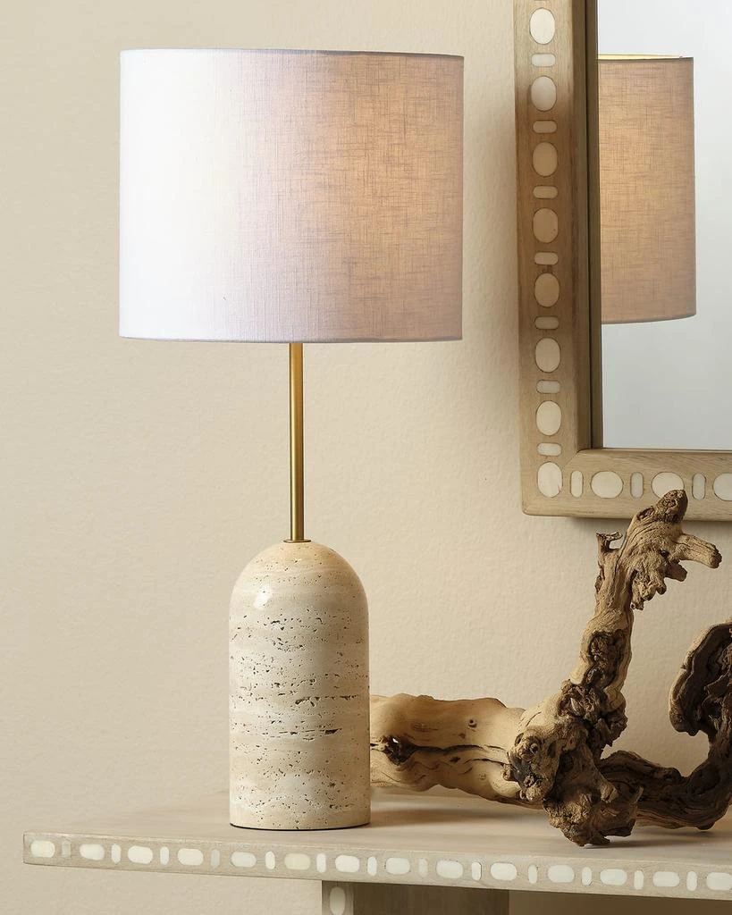 Jamie Young Holt Travertine Table Lamp 2