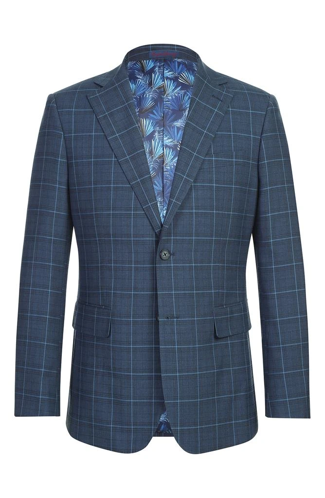 English Laundry Windowpane Blue Mélange Suit 6