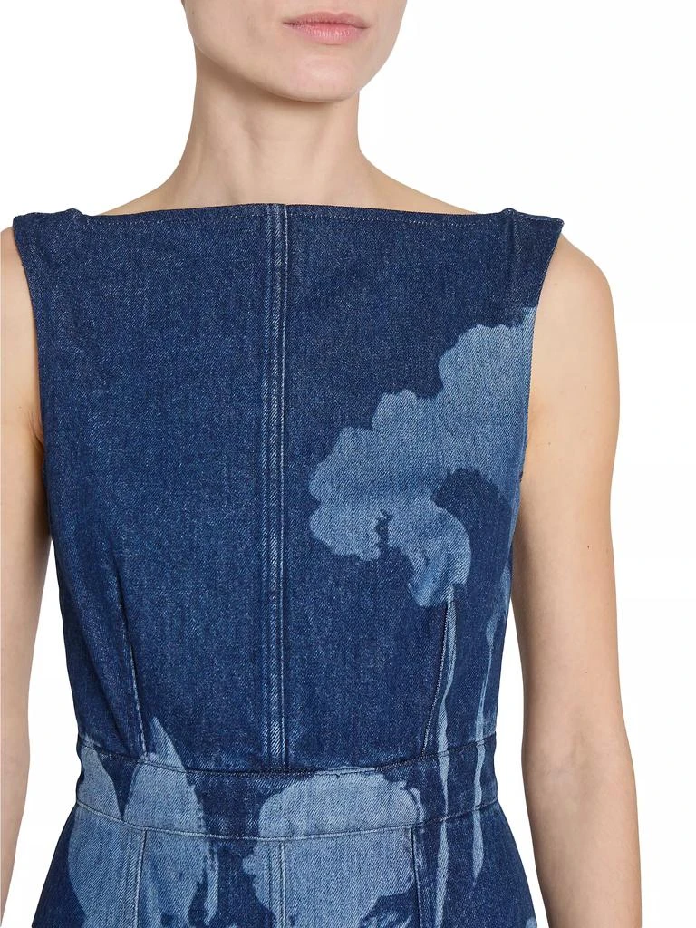 Floral Denim Fit-&amp;-Flare Midi-Dress  On Sale Now with Up to 60% Off |  Discover Exclusive Deals & Savings at BeyondStyle  Authentic Erdem  sleeveless|fit & flare|floral|Women's|midi-length|boatneck|women's|dresses|lgbtq-owned  or founded|women's ...