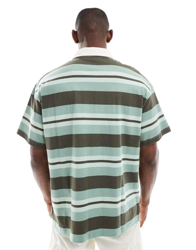 Timberland Timberland Striped rugby polo in green bay yd 4