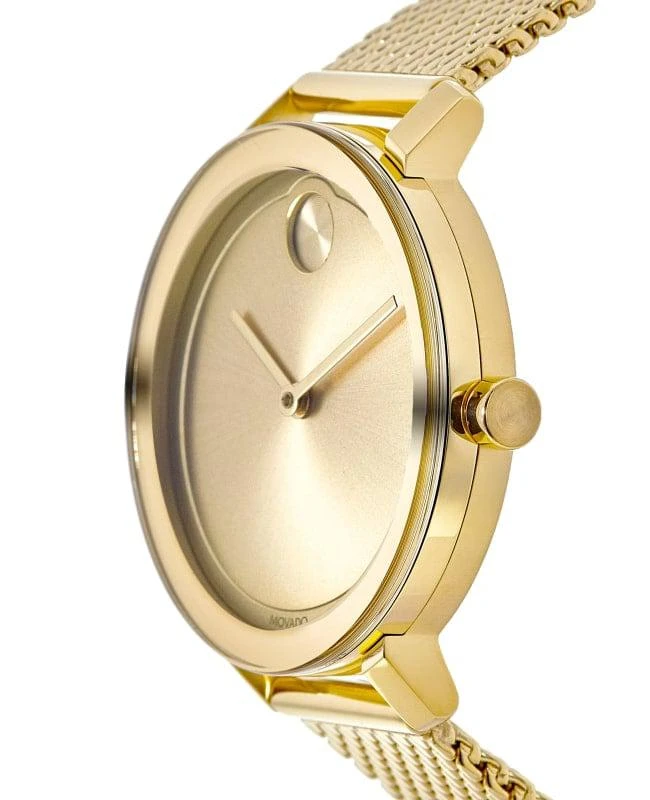 Movado Movado Bold Evolution Quartz Gold Plated Mesh Band Women's Watch 3600814 3