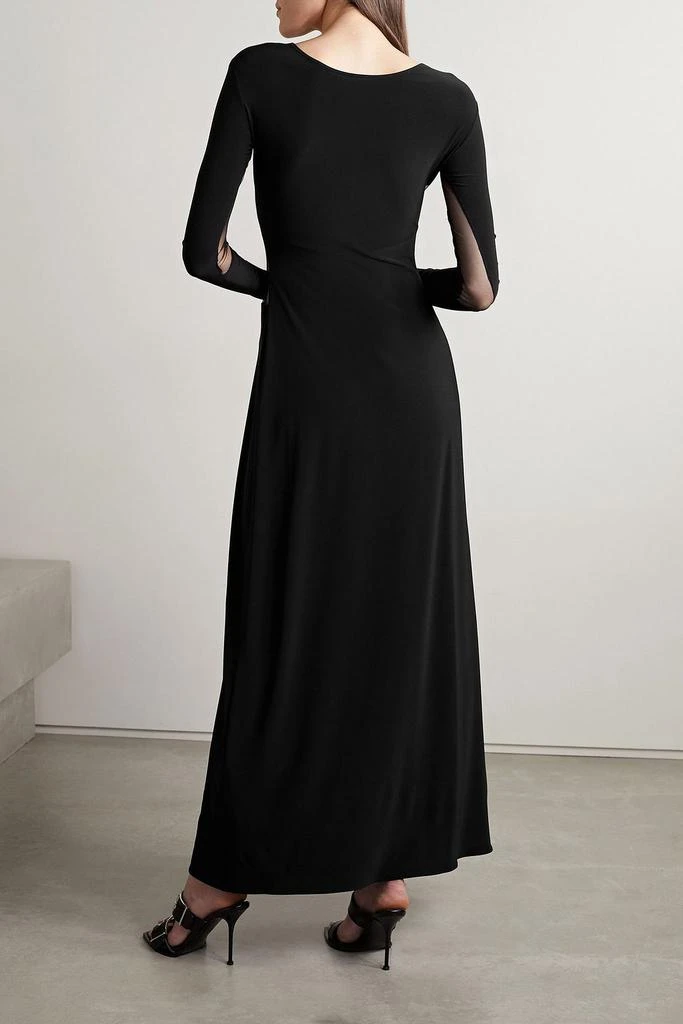 GRACE LING Tulle-paneled stretch-jersey maxi dress 3