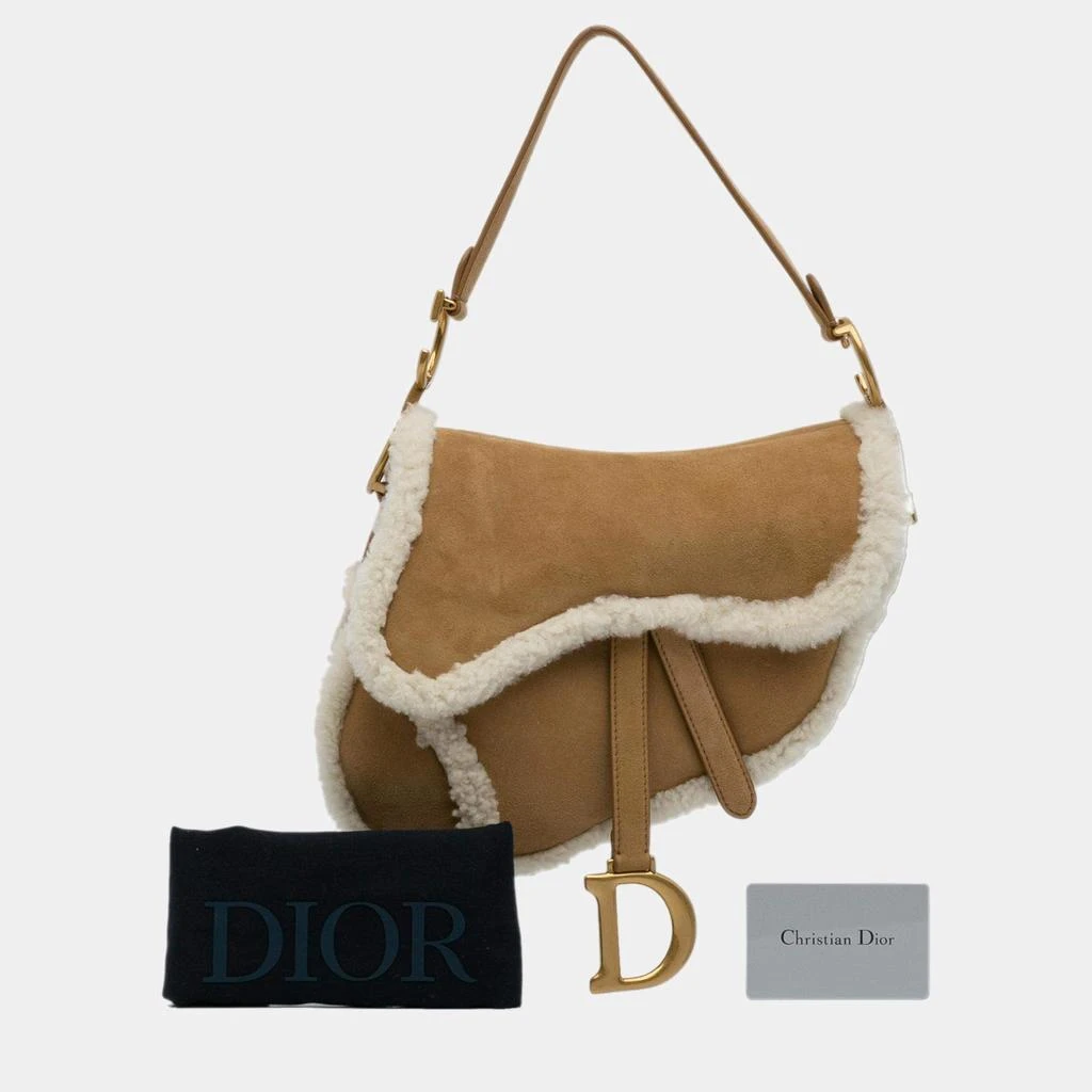 Dior Dior Brown Shearling Saddle Bag 9