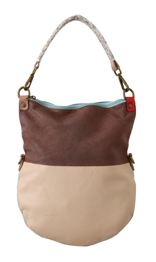 eBARRITO EBARRITO Chic Multicolor Leather Tote with Gold Accents