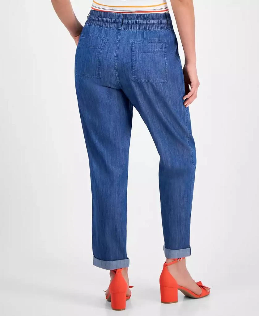 Nautica Jeans Women's Chambray Cuffed Jogger Pants 4